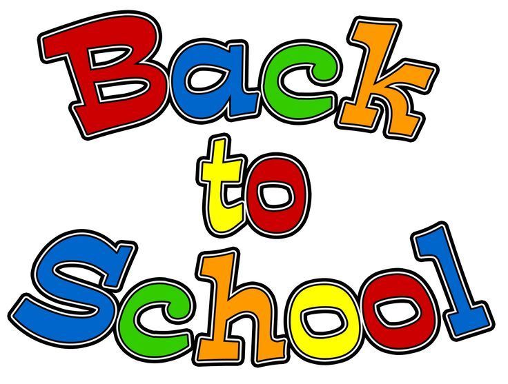 Words saying Back to School multi colored