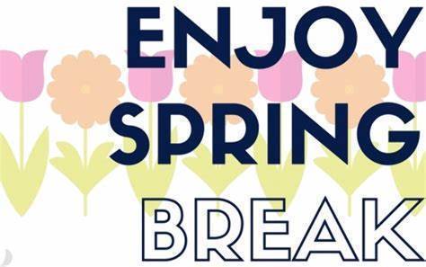 pink tulips, and orange gerber flowers that say Enjoy Spring Break
