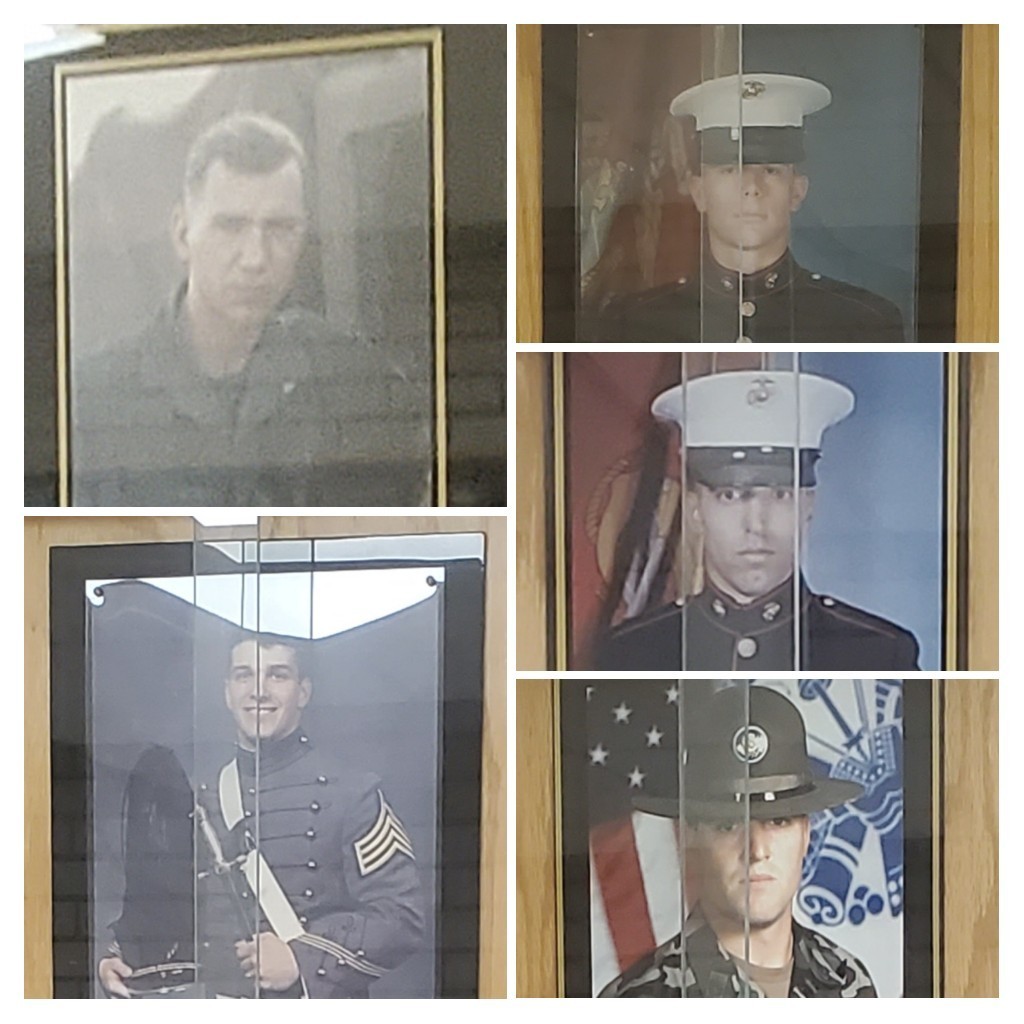 photos of service member memorial at the school