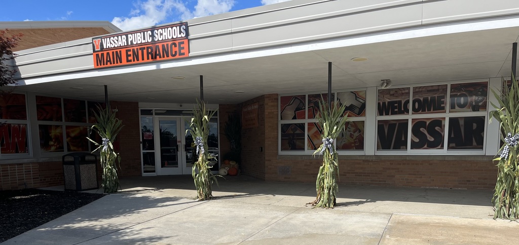 fall decor 6-12 building main entrance