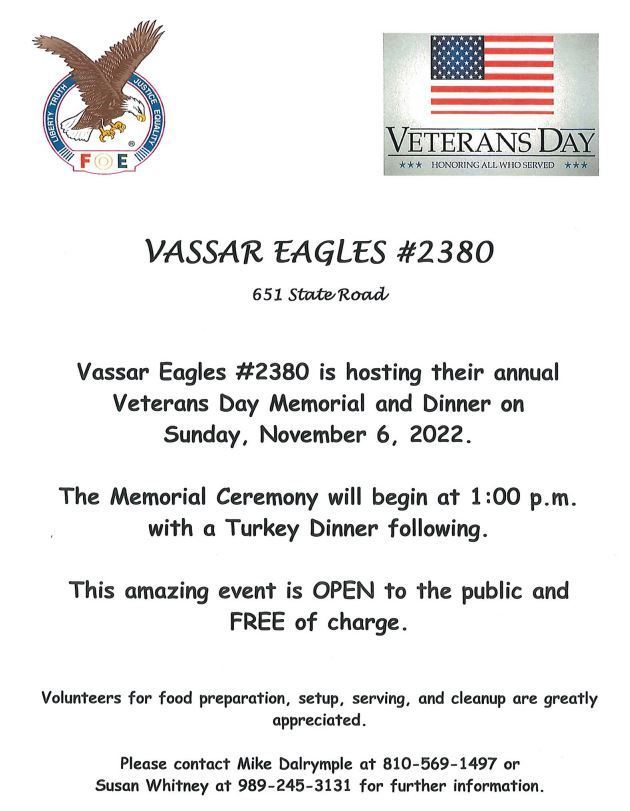 vassar eagles veterans dinner
