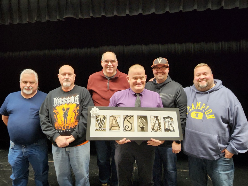 Vassar Board of Education with Matt Koch as he concluded his final regular Board meeting. His term ends December 31.