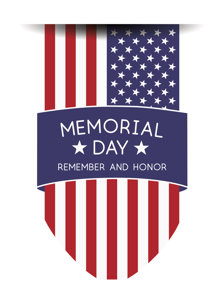 American flag with Memorial Day