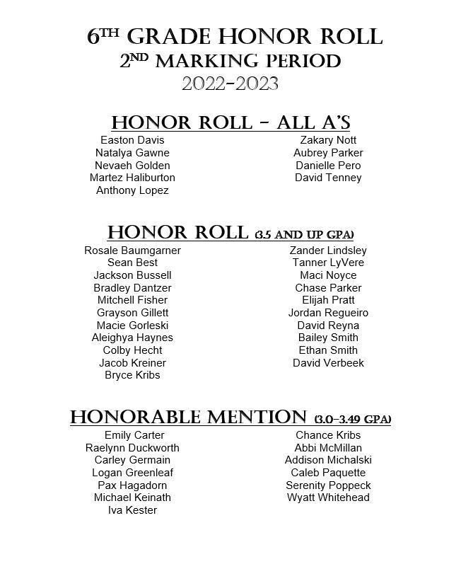 honor roll 6